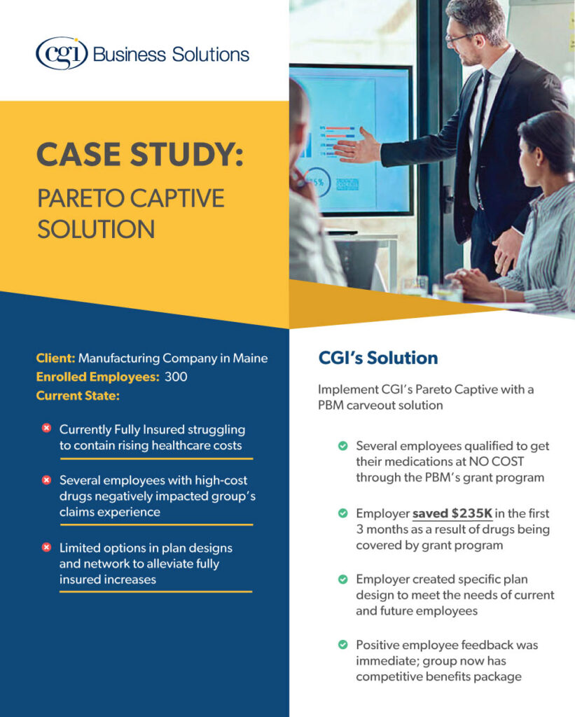 Pareto Captive Solution Manufacturing Company in Maine CGI Business
